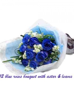 12 Blues Roses